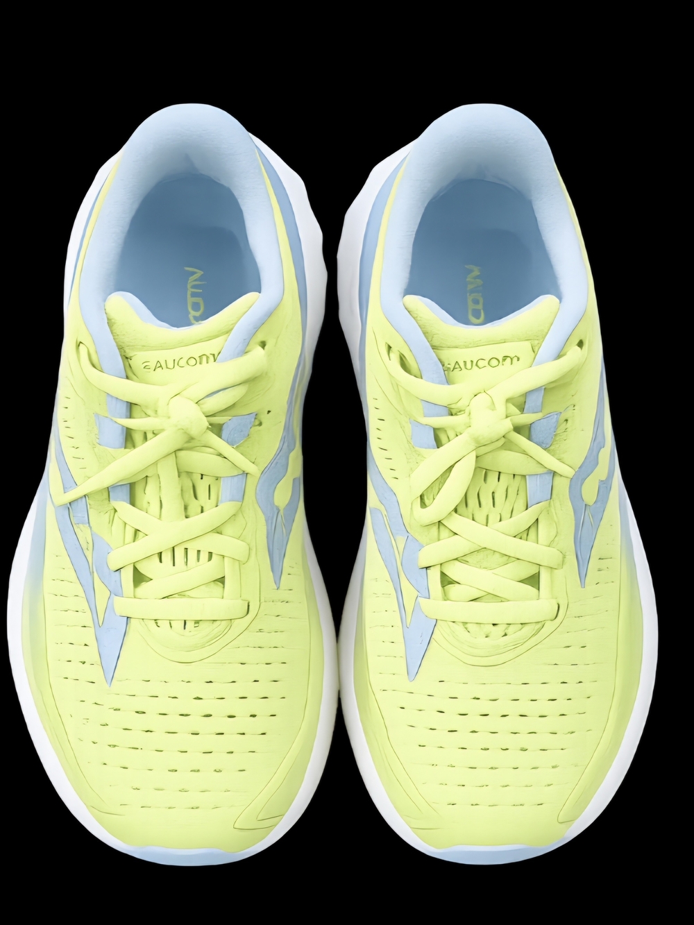 Saucony Women's Neon Lime and Light Blue Running Sneakers 8.5 - Picture 2 of 7